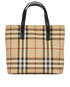 Mini Check Tote, back view